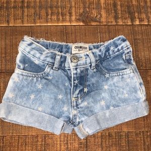 Denim shorts with star pattern
